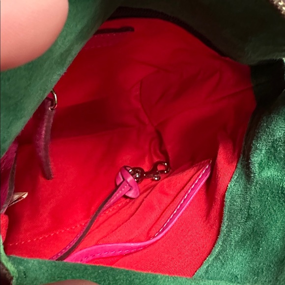 Dooney & Bourke great shape mini Florentine hot pink smooth pebbled leather bag - Picture 14 of 14